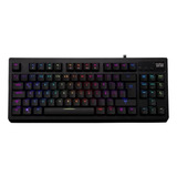 Teclado Gamer Vsg Quasar Rgb Qwerty Outemu Blue Español Latinoamérica Color Negro Con Luz Rgb