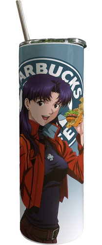 Termo Café Skinny Tumbler De Misato Katsuragi Evangelion