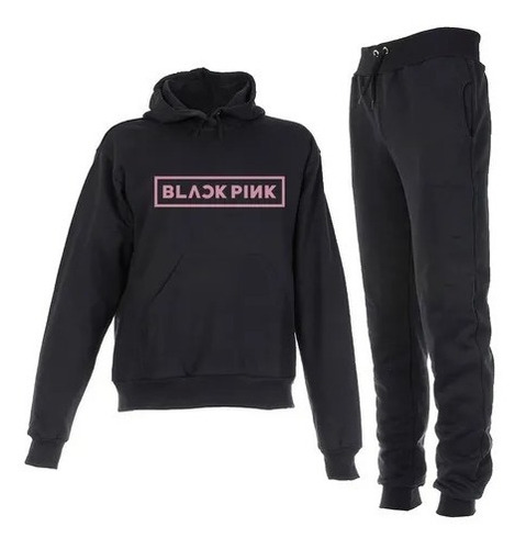 Conjunto Moletom Black Pink Feminino Top