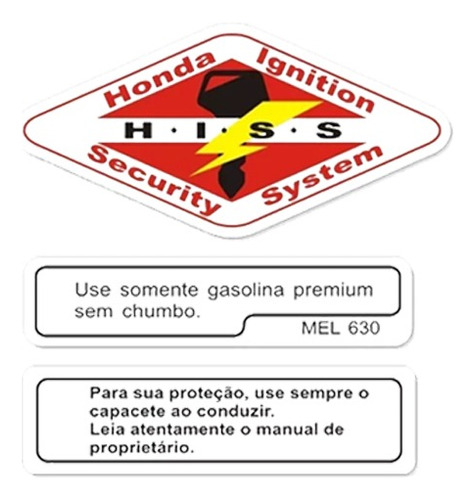 Kit Adesivo Hiss+selo Abastecimento+selo Use Capacete Hornet