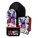 Kit Mochila+ Carpeta+ Cartu De Bts K-pop #222