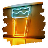 Cartel Vaso De Cerveza Neon Led Acrilico Transparente