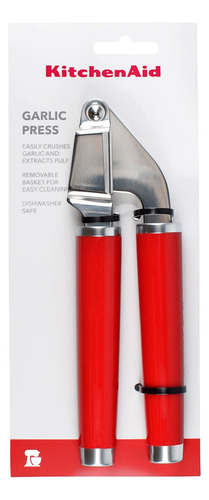 Espremedor De Alho Inox Cozinha Vermelho 20cm - Kitchenaid Cor Empire Red