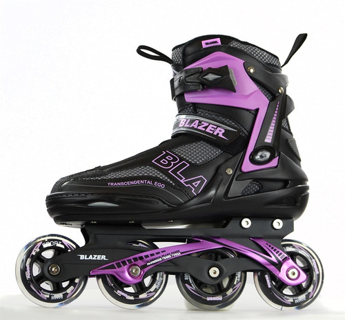 Patines En Línea Dama Blazer Fitness Negro Morado 