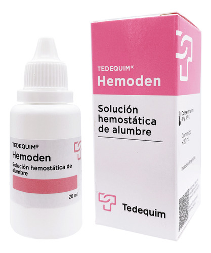 Solución Hemostática De Alumbre Hemoden Uso Tópico. Tedequim