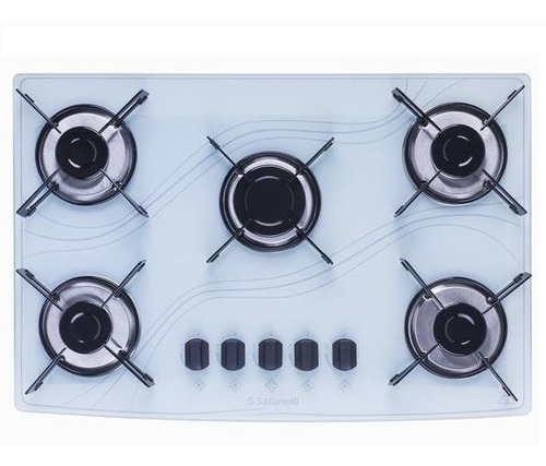 Fogão Cooktop 5 Bocas Branco Certificado Pelo Inmetro