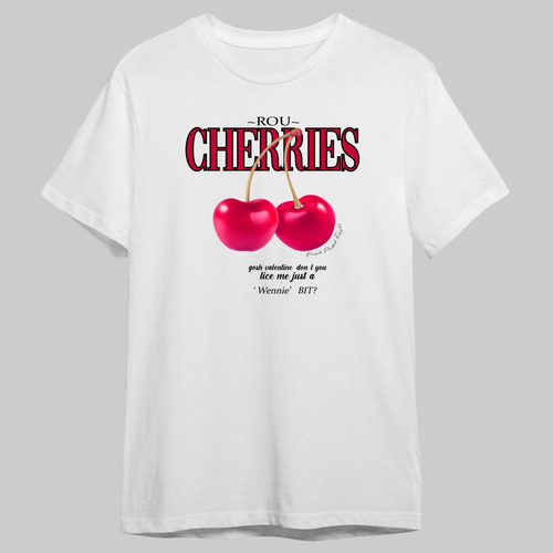 Camiseta Tumblr Rou Cherries T-shirt Moda Red Cherry Blusa