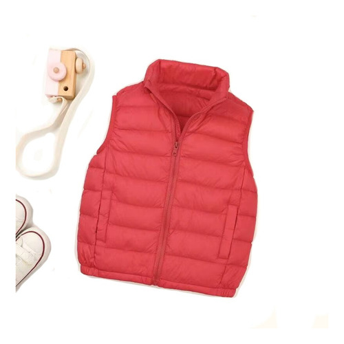 Chaleco De Plumon De Invierno For Niños Con Cuello Alto