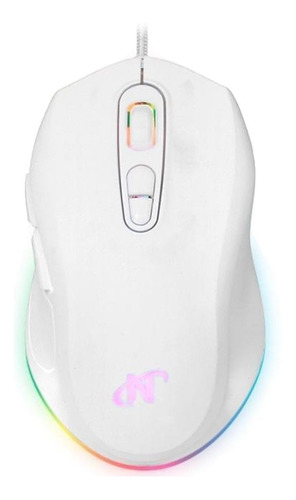 Mouse Gamer Nisuta Nsmogz7 Blanco Rgb 6400 Dpi Soft 6d Full