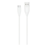 Cable Usb Tipo C 2a Largo 2 Metros Soul Textura Colores Soft Color Blanco