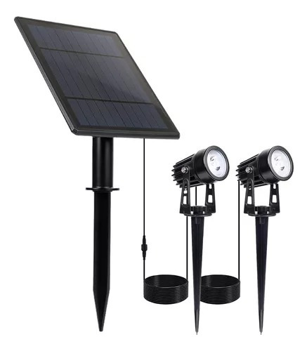 2 Estacas Solares Led 2w Jardín Aplique Exterior Intemperie