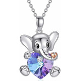 Collar Elefante Dumbo Disneiy Regalo Amor Swarovsky Element
