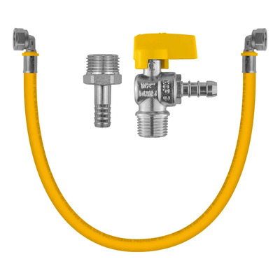 Kit 10 Metros Tubo Pex 16mm P\u002F Gás + Cotovelos + Reg + Adap | Frete grátis