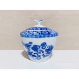 Azucarera De Porcelana Tsuji Old Blue