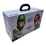 Caixa De Mdf Com Divisórias Nintendo Wii Mario Kart Com Alça