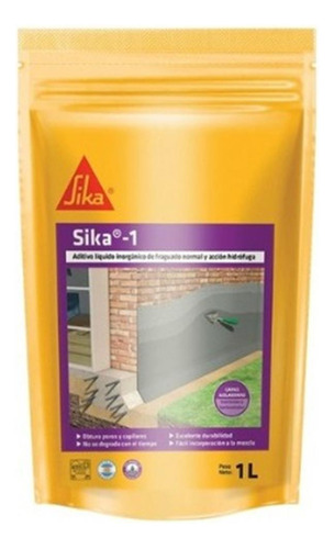 Sika 1 Aditivo Hidrofugo Liquido Pared Piso Sachet 1kg