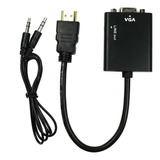 Convertidor Hdmi A Vga + Cable De Audio 3.5