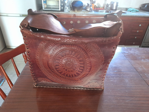 Bolso Grande Matero En Cuero Artesanal