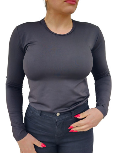 Camiseta Termica Remera Frizada Mujer Moda Dama Manga Larga