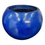 Vaso Azul Royal Estilo Vietnamita Feito Artesanalmente 18x20