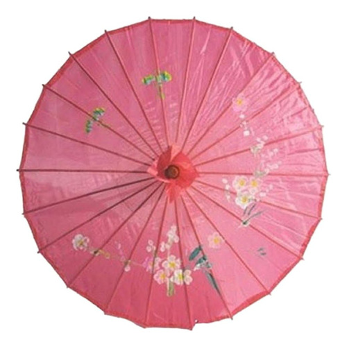 Sombrilla China Tradicional Quitasol Chino Ideal Verano 84cm Color Fucsia