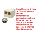 Un Adaptador Splitter Ethernet Rj45 Divisor Conector 