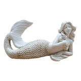 Estatuilla De Sirena De Resina Para Regalo De Cuarto [u]