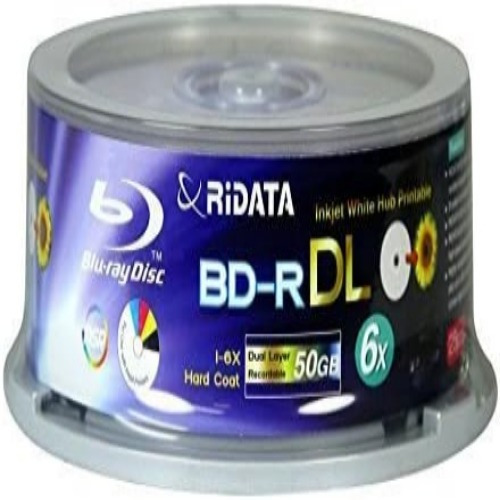 Disco Blu-ray Ridata 50gb Dl 6x 25pk