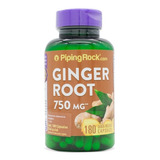 Piping Rock Raiz De Gengibre 750 Mg - - 180.00 Capsulas