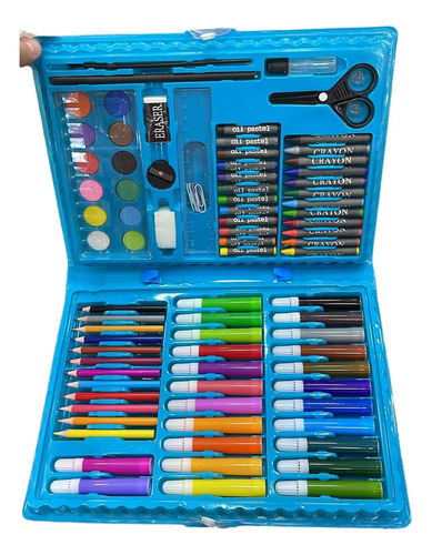 Art Set Creyones Marcadores Lápices Colores Maleta 86 Pcs 