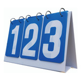 Marcador Flip Number Score Board Multiusos 3 Dígitos Azul