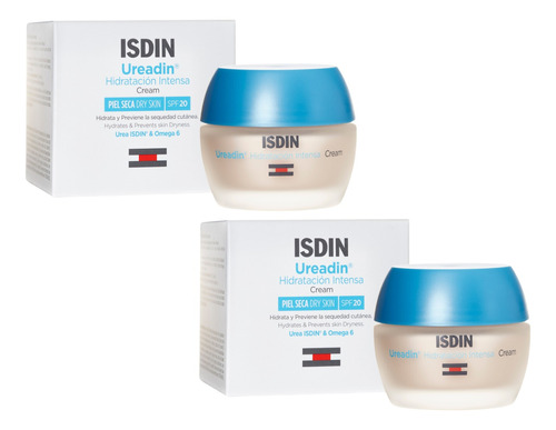 Combo X2 Isdin Ureadin Crema Facial Hidratante Intensa 50ml