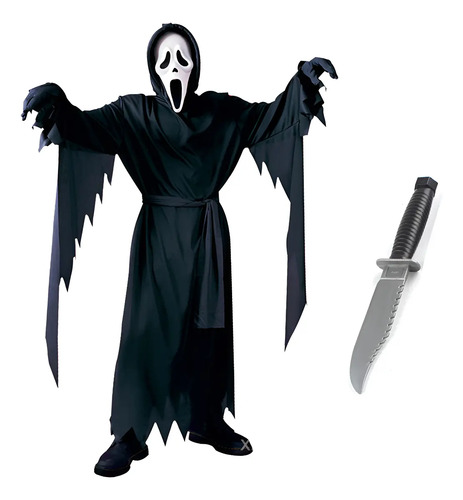 Disfraz Scream Ghost Face Fantasma De Terror De Halloween Cosplay Para Adultos Niños