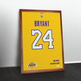 Nba Kobe Bryant Los Angeles Lakers Poster Camiseta Enmarcado