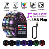 Led Tira De Luz, 5m 5050 Smd Rgb Music Sync Luces Cadena