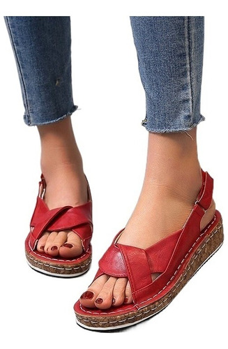 Zapatillas De Plataforma Dama Sandalias Cómodas Talla Grande