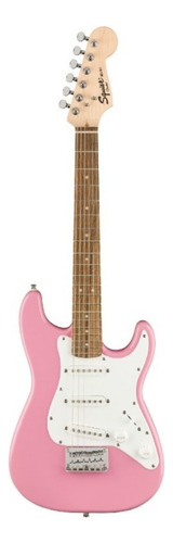 Guitarra Eléctrica Infantil Squier By Fender Mini Stratocaster De Álamo Pink Brillante Con Diapasón De Laurel