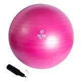 Bola Pilates 65cm, Rosa, Com Bomba De Ar, T9-rs, Acte Sports