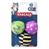 Rascals Juguete P/ Gato Pack 3 Pelotas C/ Hierba Gatera Pets