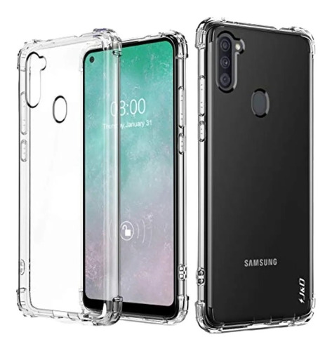 Funda Antigolpes Transparente Para Samsung + Vidrio 