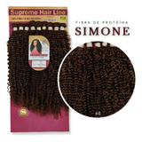 Cabelo Simone Bio Vegetal Cacheado Ser Mulher 70 Cm 330 Gr Cor 6 Castanho Médio