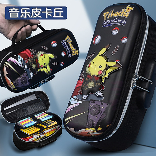 Bolsa De Lápices Pokémon Con Caja De Papelería Pikachu