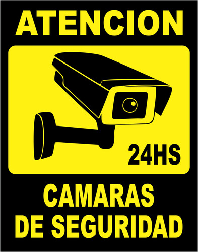 Cartel Propiedad Atencion Camaras Seguridad Monitoreo 22x28