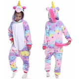 Pijama Y Disfraz Niña Animales Kigurumi Unicornio Estrella