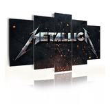 Quadro Mosaico Para Parede Metallica 5pçs