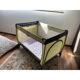 Cuna Corral De Viaje Prinsel (azul Marino Con Beige)