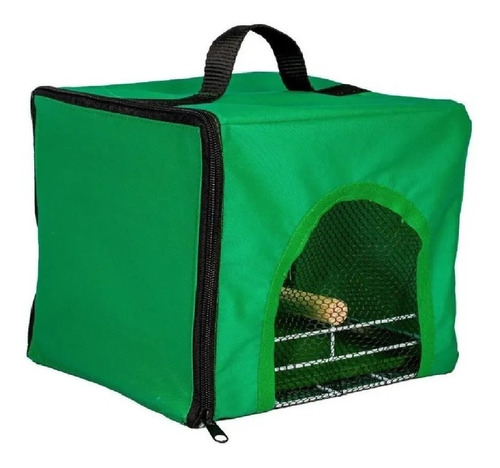Bolsa Caixa De Transporte Verde Para Aves Mansas