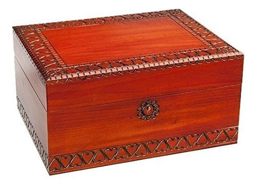 Enchanted World Of Boxes Caja Grande De Recuerdo De Madera 
