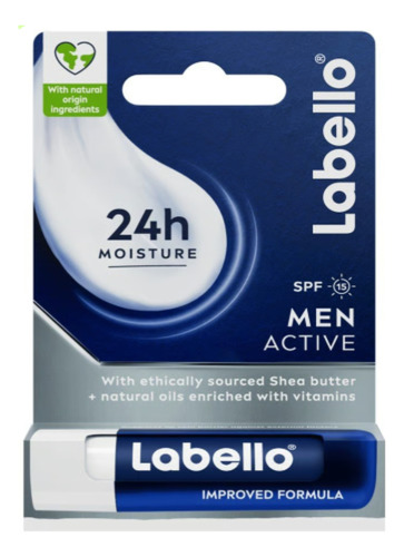 Labello Men Active 24h Moisture Lip Balm Spf15 4.8g Hombre