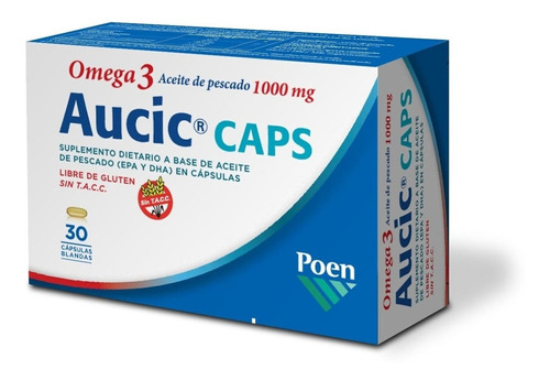 Omega 3 Aceite De Pescado Aucic Caps Tratam Ojo Seco 30 Caps